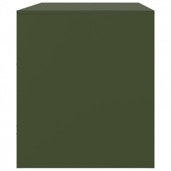 Szafki pod telewizor, 2 szt., oliwkowe, 67x39x44 cm, stalowe