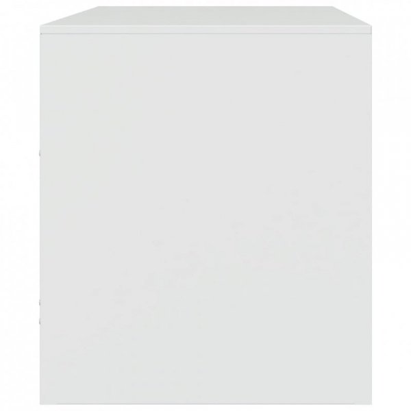 Szafki pod telewizor, 2 szt., białe, 67x39x44 cm, stalowe