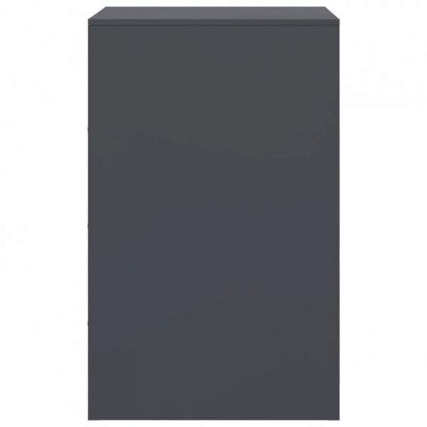 Szafki nocne, 2 szt., antracytowe, 34,5x39x62 cm, stal