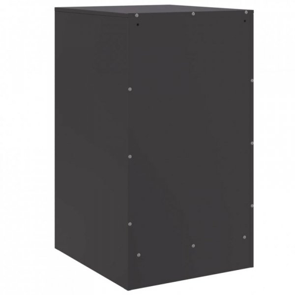 Szafki nocne, 2 szt., czarne, 34,5x39x62 cm, stal