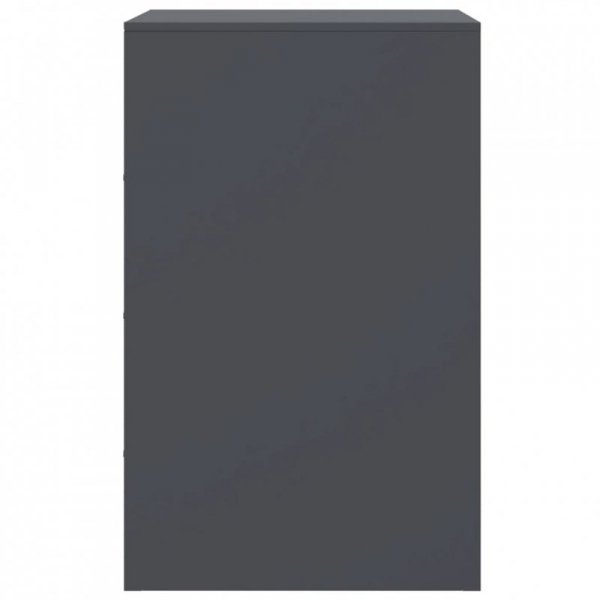 Szafki nocne, 2 szt., antracytowe, 34,5x39x62 cm, stal