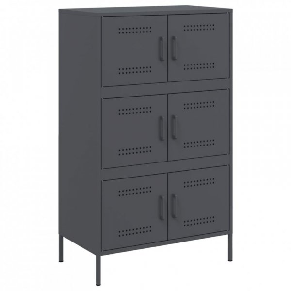 Szafka, antracytowa, 68x39x113 cm, stal