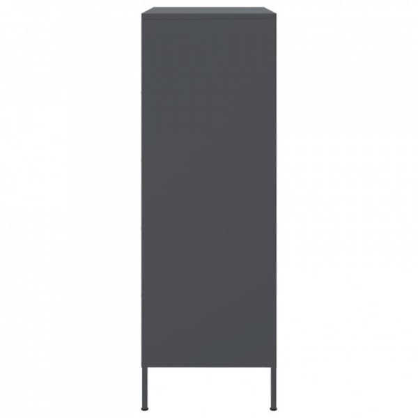 Szafka, antracytowa, 68x39x113 cm, stal