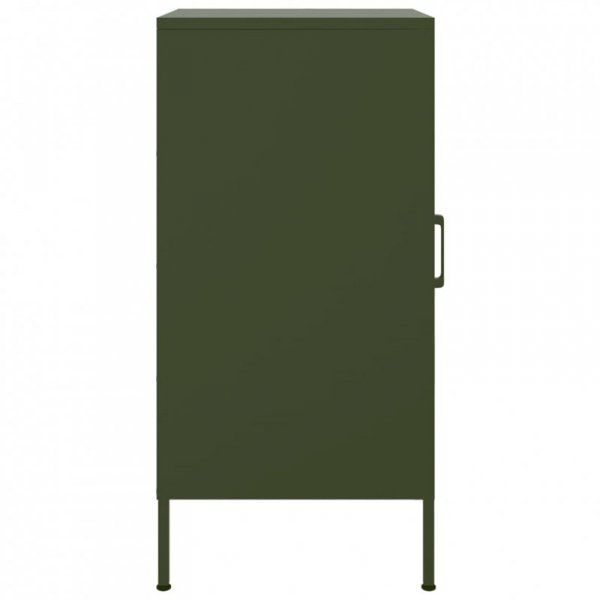 Szafki, 2 szt., oliwkowe, 36x39x79 cm, stal