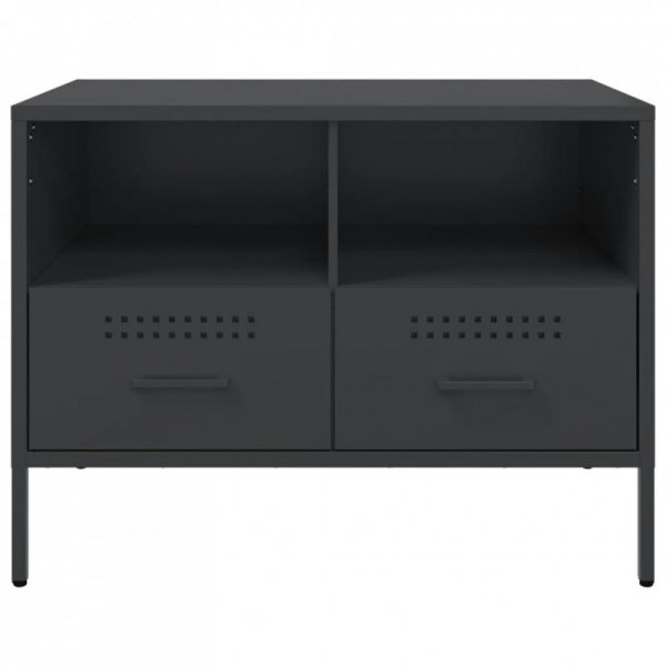 Szafka RTV, czarna, 68x39x50,5 cm, stalowa