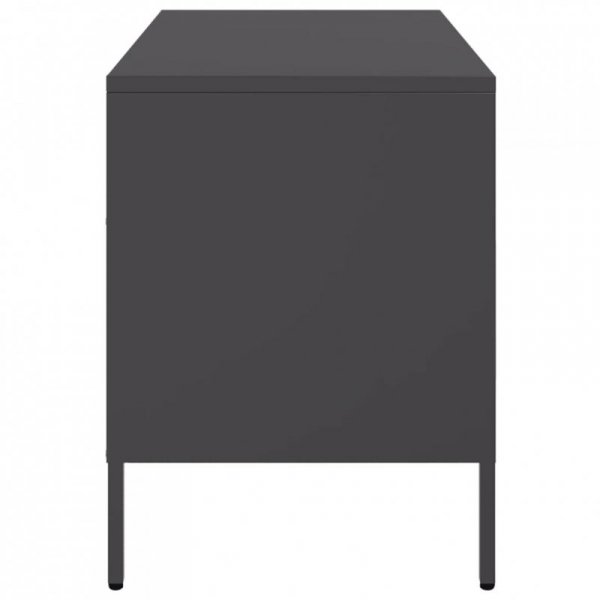 Szafka RTV, czarna, 68x39x50,5 cm, stalowa