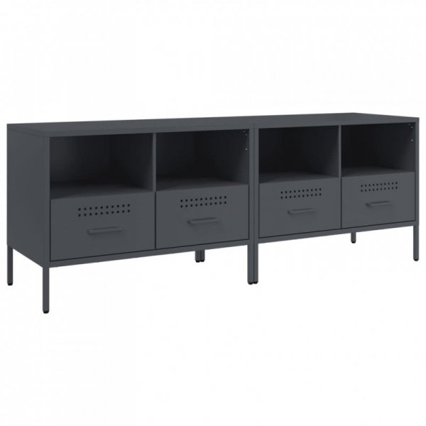 Szafki RTV, 2 szt., antracytowe, 68x39x50,5 cm, stalowe