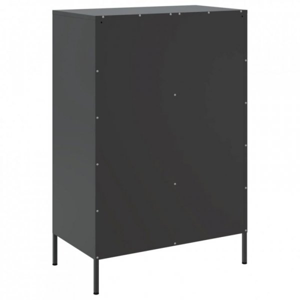 Szafka, czarna, 68x39x101,5 cm, stal