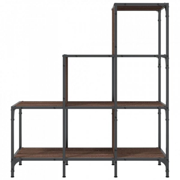 Regał, brązowy dąb 92x30x102 cm materiał drewnopochodny i metal