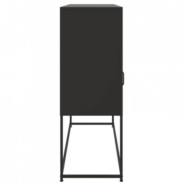 Szafka, czarna, 100,5x39x107 cm, stal