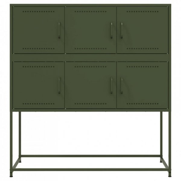 Szafka, oliwkowa, 100,5x39x107 cm, stal