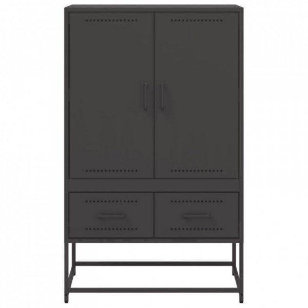 Szafka, czarna, 68x39x111,5 cm, stal