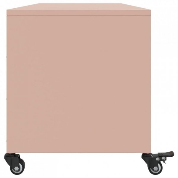 Szafka RTV, różowa, 100,5x39x43,5 cm, stal