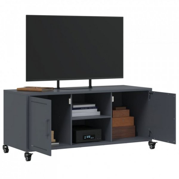 Szafka RTV, antracytowa, 100,5x39x43,5 cm, stal