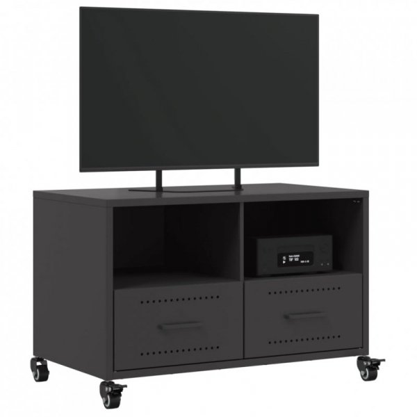 Szafka RTV, czarna, 68x39x43,5 cm, stal