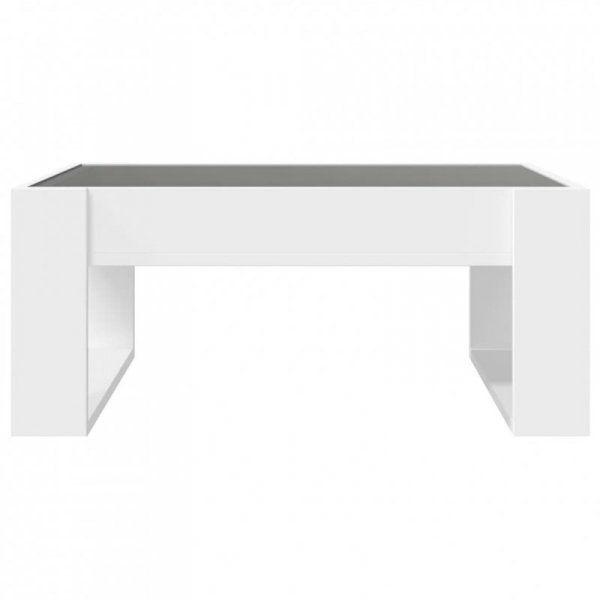 Stolik kawowy z LED Infinity, biały, 70x53x30 cm