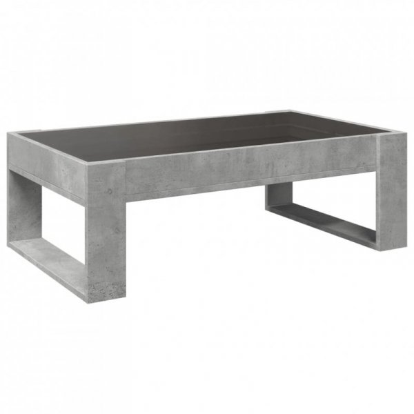 Stolik kawowy z LED Infinity, szarość betonu, 90x53x30 cm
