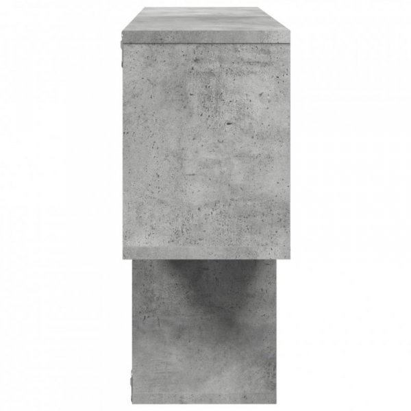 Półka ścienna, szarość betonu, 100x20x53 cm