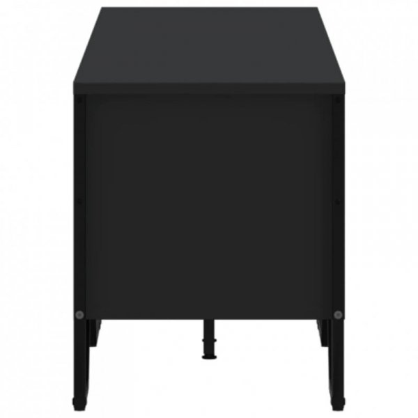 Szafka pod TV, czarna, 180x34x41 cm, materiał drewnopochodny