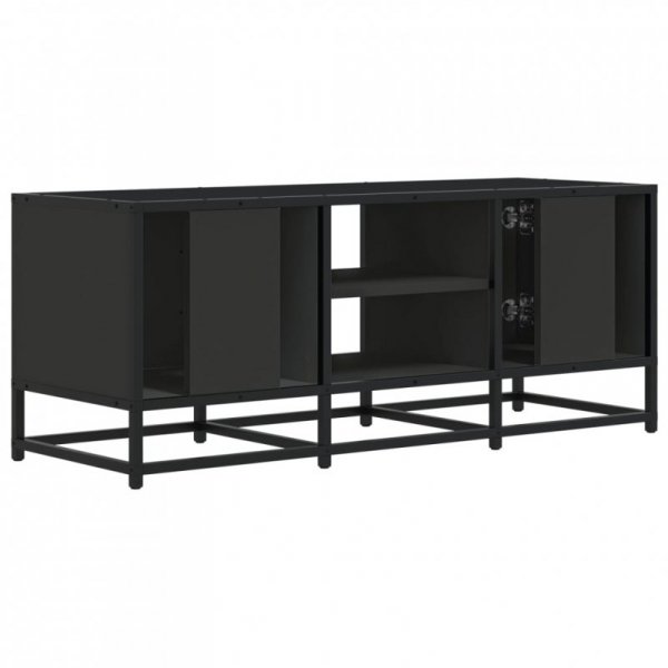 Szafka pod TV, czarna, 100x35x41 cm, materiał drewnopochodny