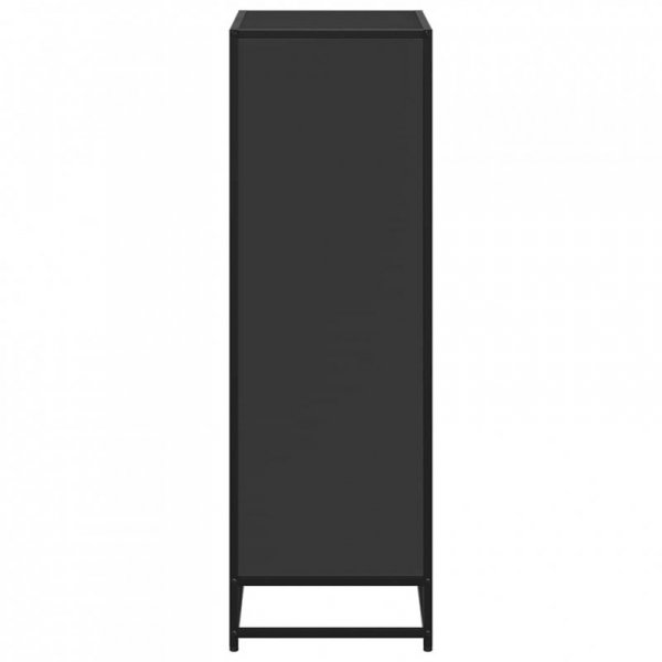 Regał na książki, czarny,60x35x107,5 cm materiał drewnopochodny