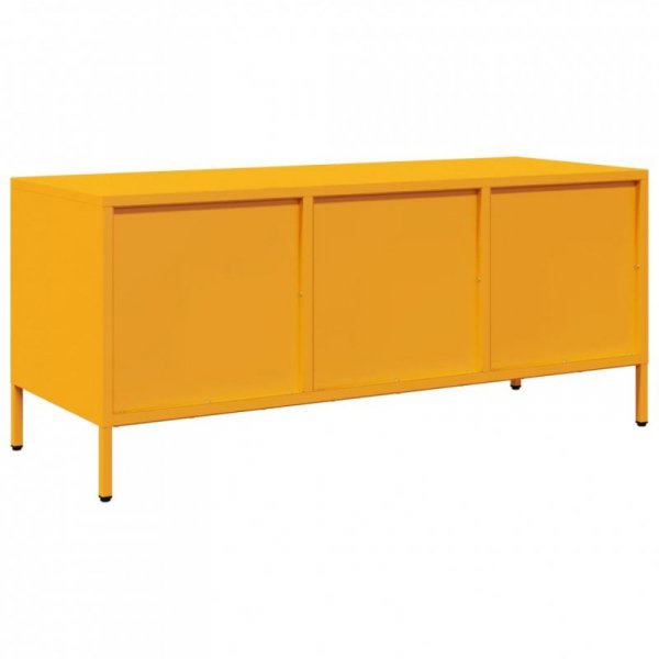Szafka RTV, żółta, 101,5x39x43,5 cm, stal walcowana na zimno