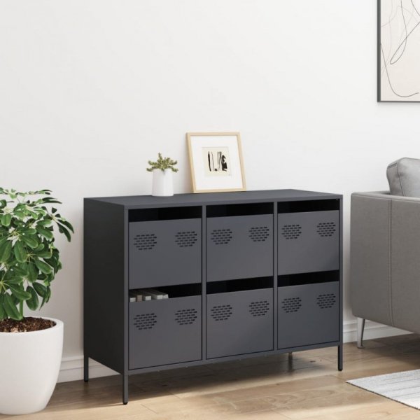 Szafka, antracytowa, 101,5x39x73,5 cm, stal walcowana na zimno