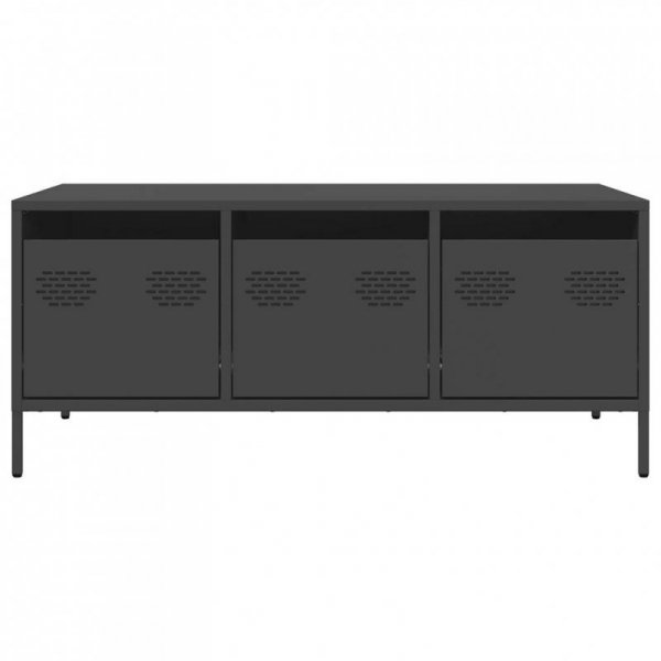 Stolik kawowy, czarny, 101,5x50x43,5 cm, stal