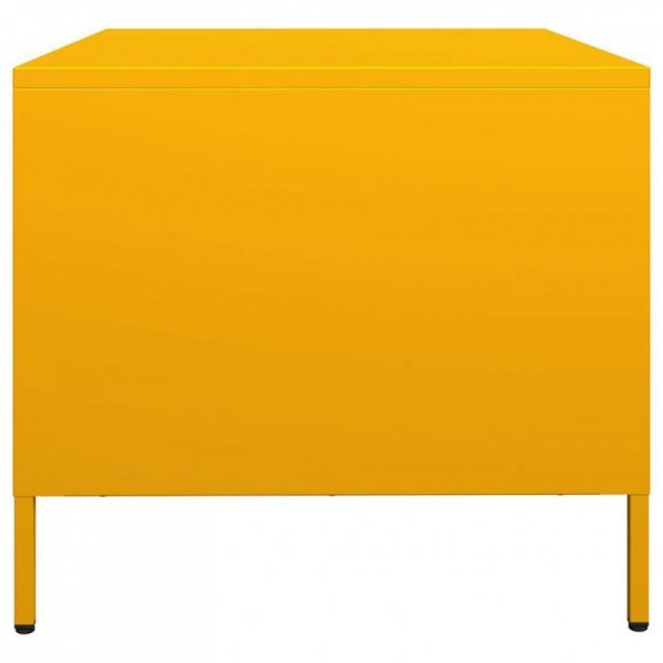 Stolik kawowy, musztarda, 101,5x50x43,5 , stal