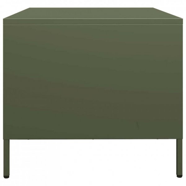 Stolik kawowy oliwkowy 68,5x50x43,5 cm stal walcowana na zimno