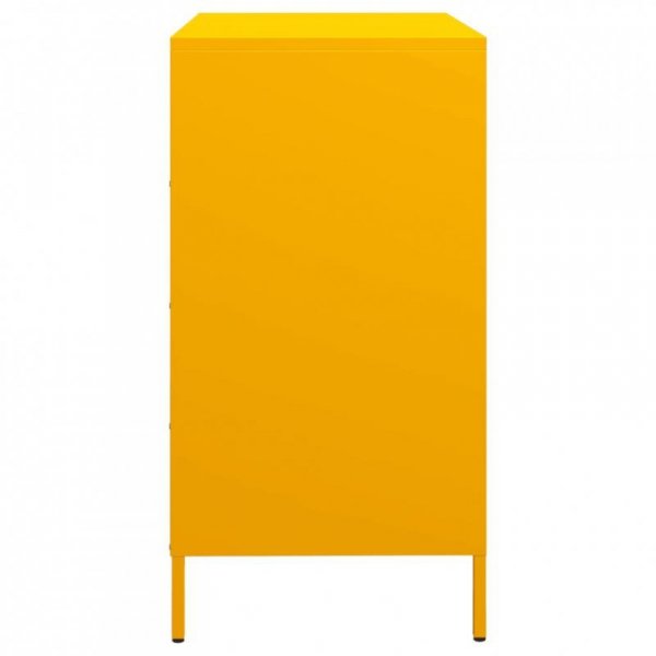 Szafka, musztardowa, 68x39x73,5 cm, stal walcowana na zimno
