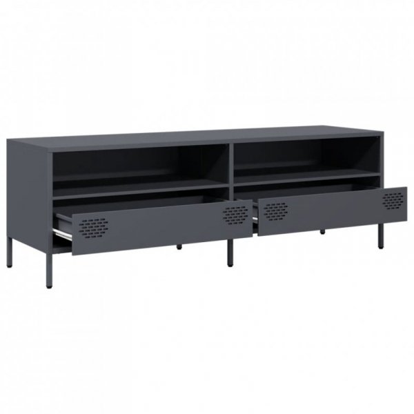Szafka RTV, antracyt, 135x39x43,5 cm, stal walcowana na zimno