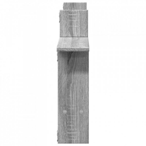 Półki ścienne, 2 szt., szary dąb sonoma, 50x12x50 cm