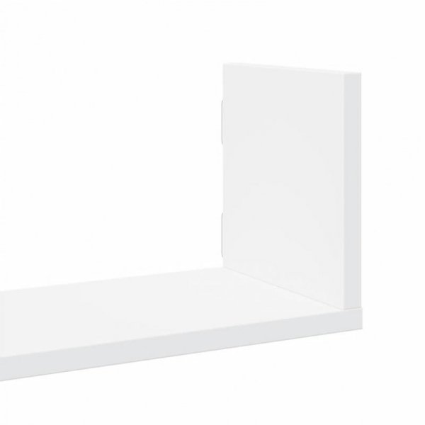 Półki ścienne, 3 szt., białe, 58x18x18 cm