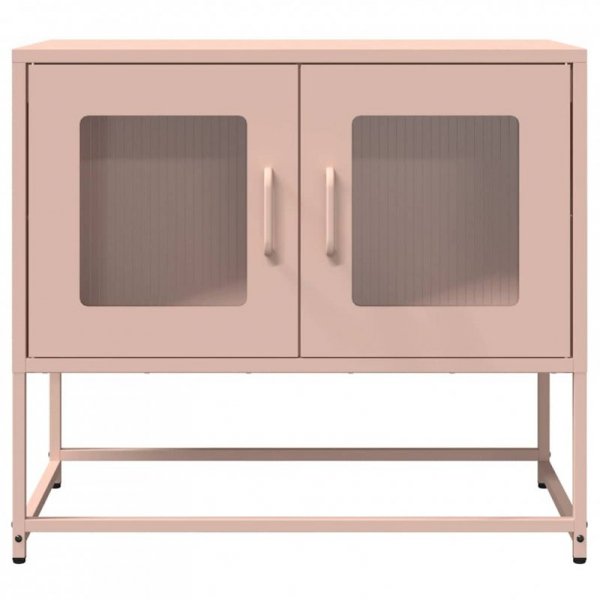 Szafka RTV, różowa, 68x39x60,5 cm, stal walcowana na zimno