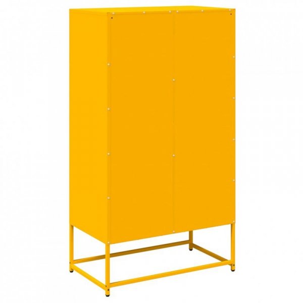 Komoda wysoka Musztardowo-żółta 68x39x123 cm Stal