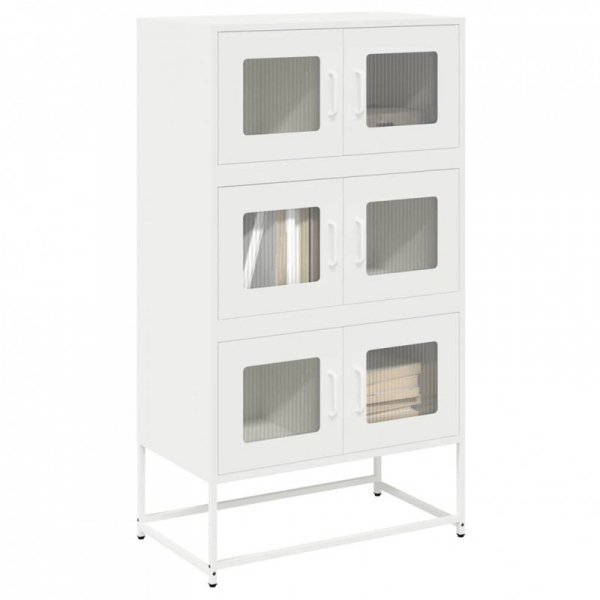 Komoda biała 68x39x123 cm stal