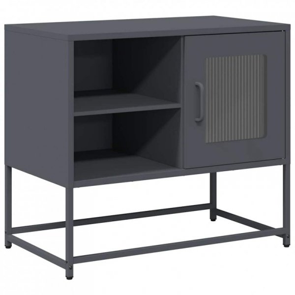 Szafka pod telewizor, antracytowa, 68x39x60,5 cm, stalowa
