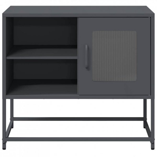 Szafka pod telewizor, antracytowa, 68x39x60,5 cm, stalowa