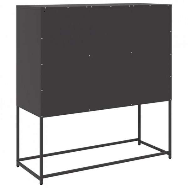 Szafka, czarna, 100,5x39x107 cm, stal walcowana na zimno