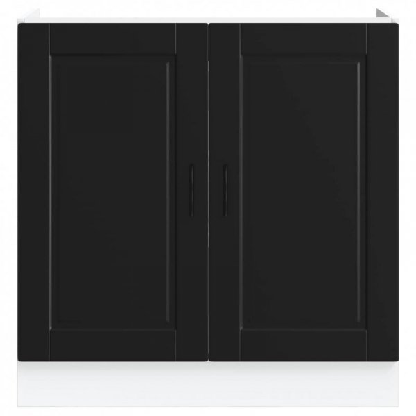 Szafka pod zlewozmywak, Porto, czarna, 80x46x81,5 cm