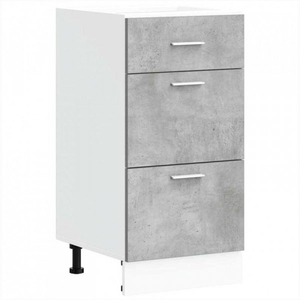 Dolna szafka Betonowa Szara 40x46x81,5 cm Drewno klejone