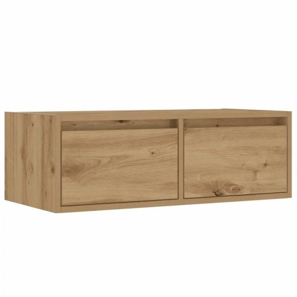 Szafka pod TV z oświetleniem LED, dąb artisan, 75x35,5x25 cm