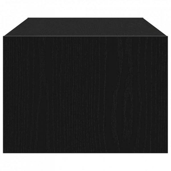Szafka pod TV z oświetleniem LED, czarna, 100x35,5x25 cm