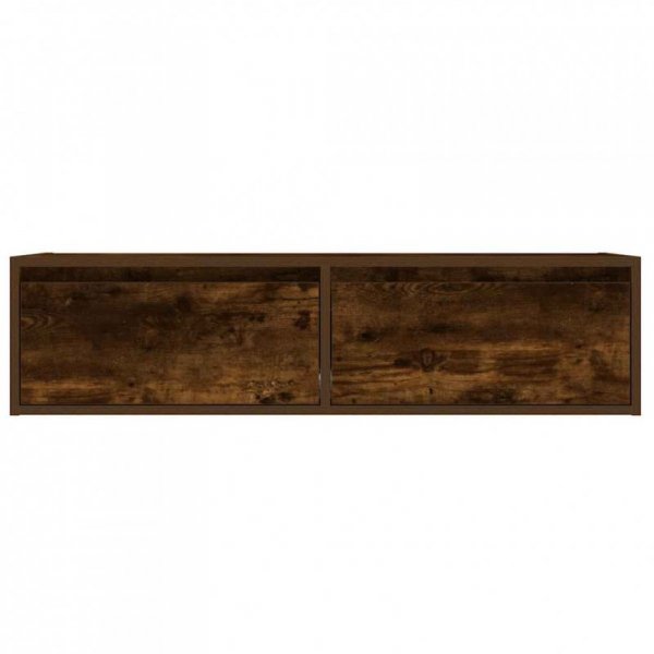 Szafka pod TV z LED, przydymiony dąb, 100x35,5x25 cm