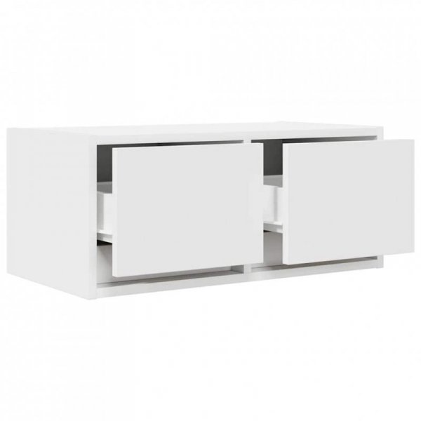 Szafki RTV 2 szt. Białe 60x31x25,5 cm Drewno klejone