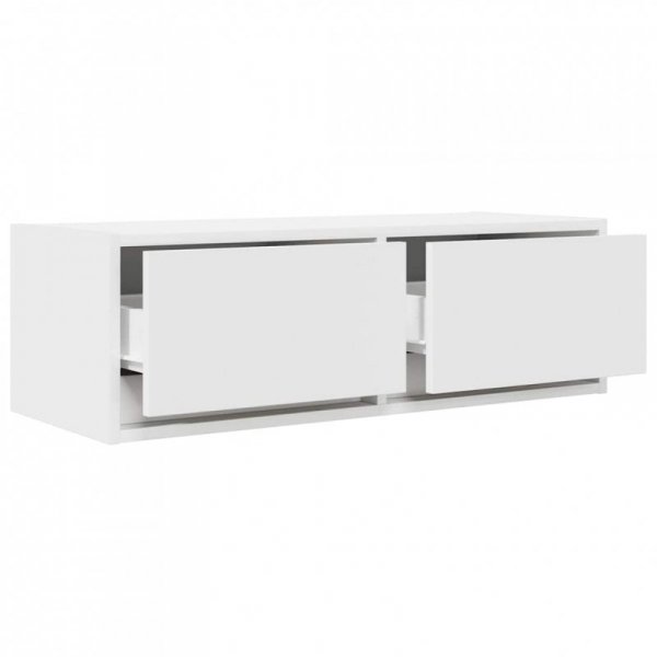 Szafki pod TV 2 szt. Białe 80x31x25,5 cm Drewno klejone