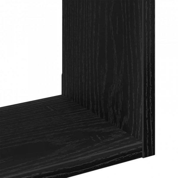 Półka ścienna, czarny dąb, 90x16x78 cm, materiał drewnopochodny