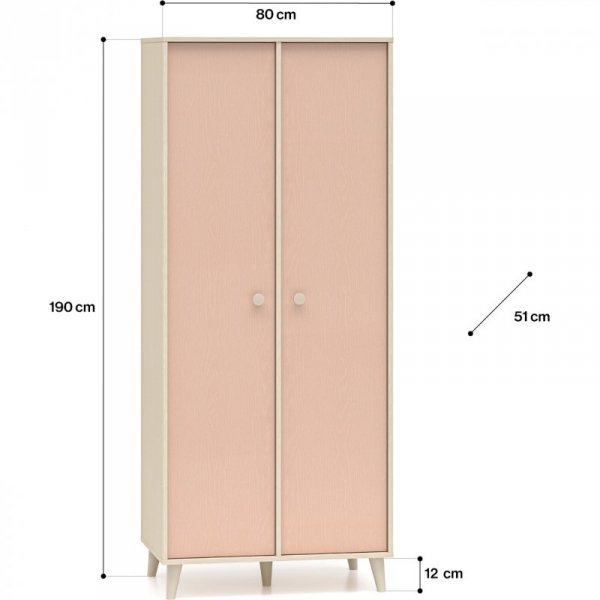Szafa EVE 02 piasek pustyni / millenial pink