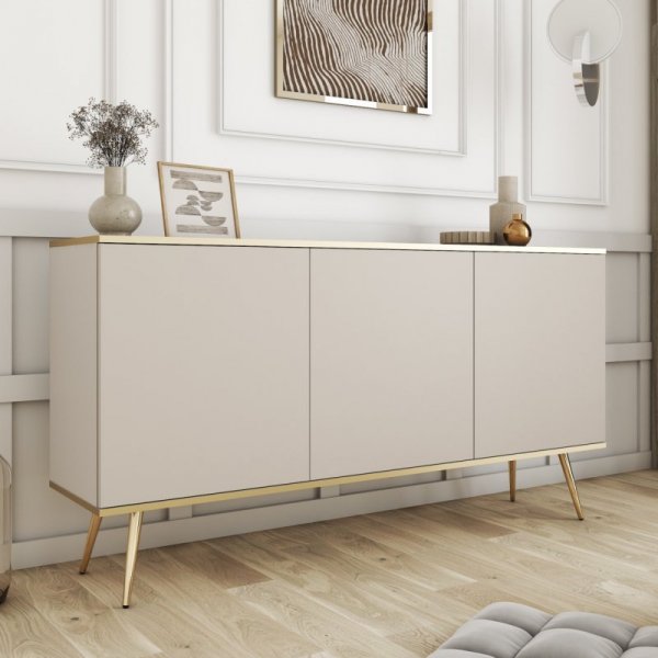 Komoda ARA K160 beż + złoty